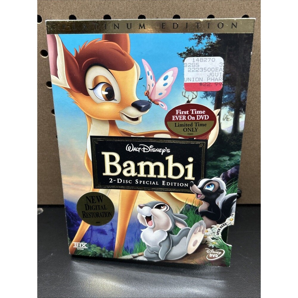 Bambi (DVD, 2005, 2-Disc Set, Platinum Edition) Walt Disney Animated
